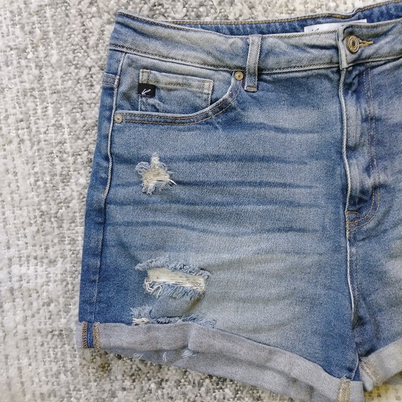 Kancan Distressed Mom Shorts - Picture 2 of 10